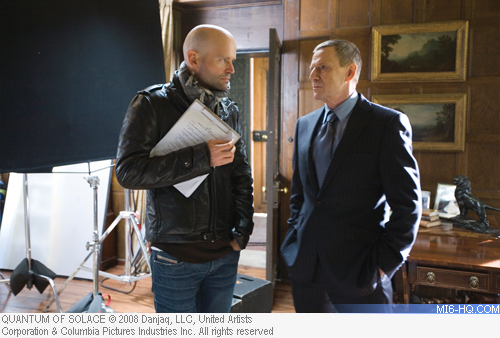 Marc Forster and Jesper Christensen behind the scenes of Quantum of Solace