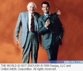 Pierce Brosnan and Desmond Llewelyn