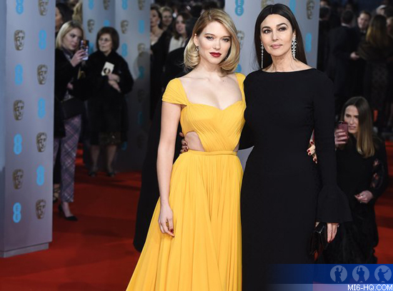 Lea Seydoux and Monica Bellucci at the 2015 BAFTAs