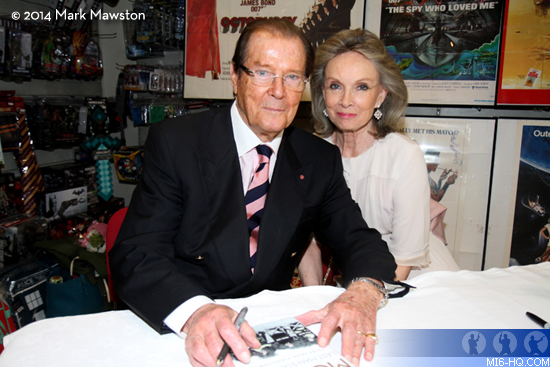 Sir Roger Moore signing in London