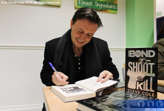 Steve Cole signs copies of his new adventure, Shoot To Kill