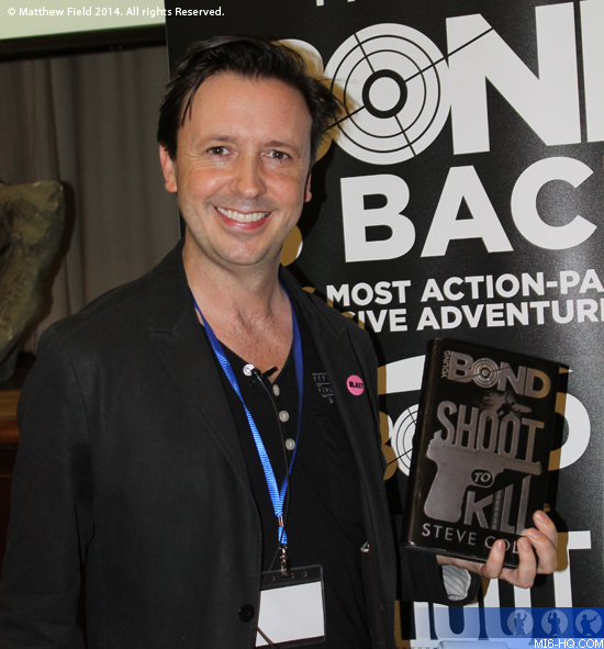 Steve Cole with his new Young Bond novel, Shoot To Kill