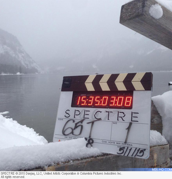 SPECTRE clapperboard on location in Austria